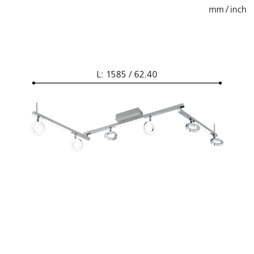 Eglo - Mennyezeti lámpa 6xLED/3,2W + 3xLED/3,3/230V