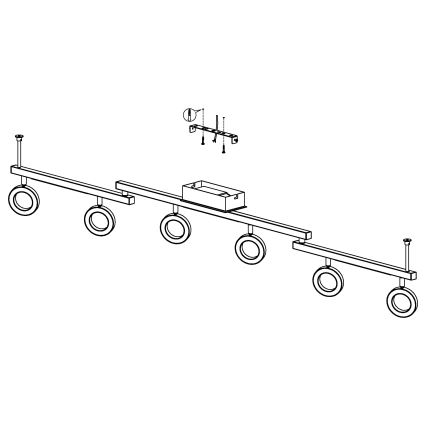 Eglo - Mennyezeti lámpa 6xLED/3,2W + 3xLED/3,3/230V