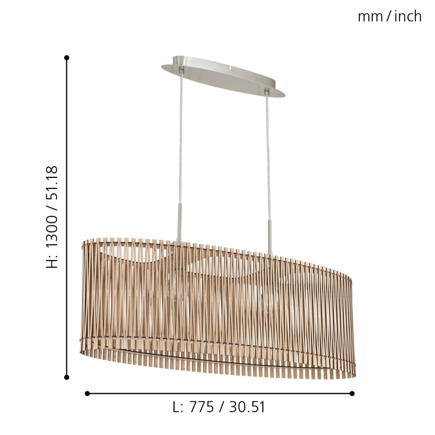 Eglo - Csillár 2xE27/60W/230V