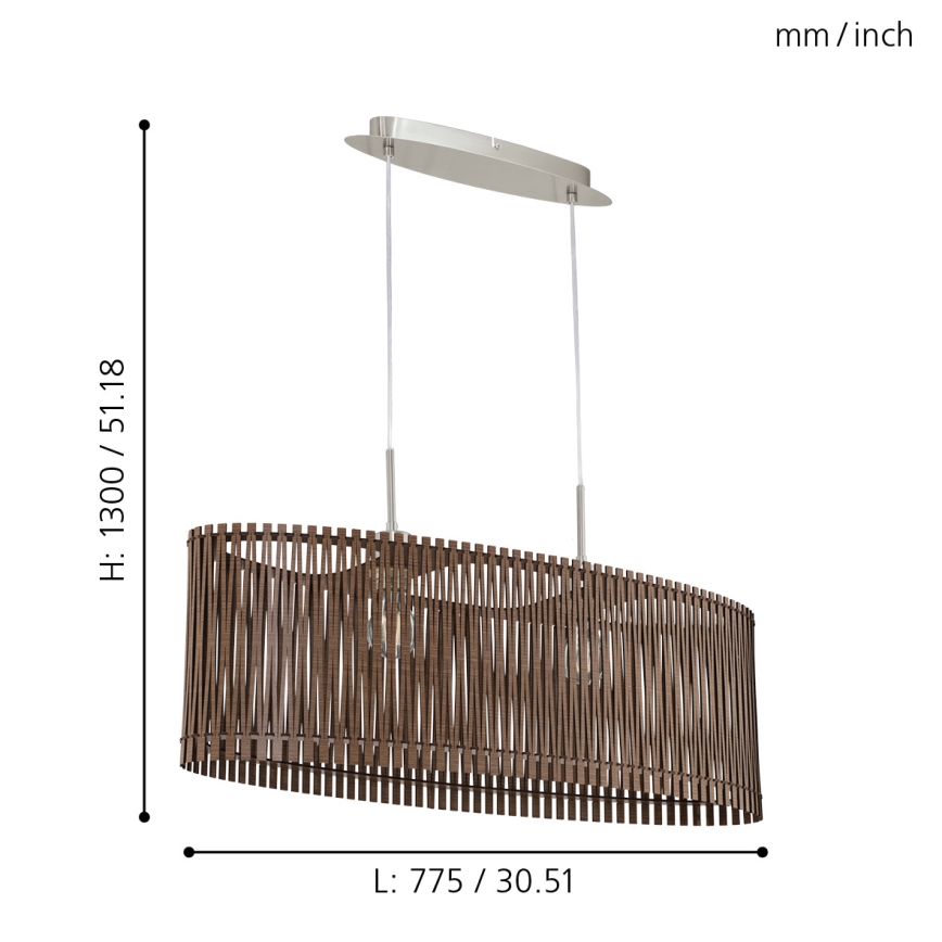 Eglo - Csillár 2xE27/60W/230V