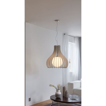 Eglo 96211 - TINDORI kábeles függeszték 1xE27/60W/230V Ø 50 cm fehér