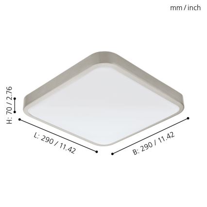 Eglo 96231 - LED fürdőszobai lámpatest MANILVA LED/16W/230V IP44