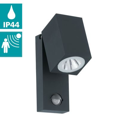 Eglo - LED Kültéri fali lámpa a mozgásérzékelős LED/5W/230V
