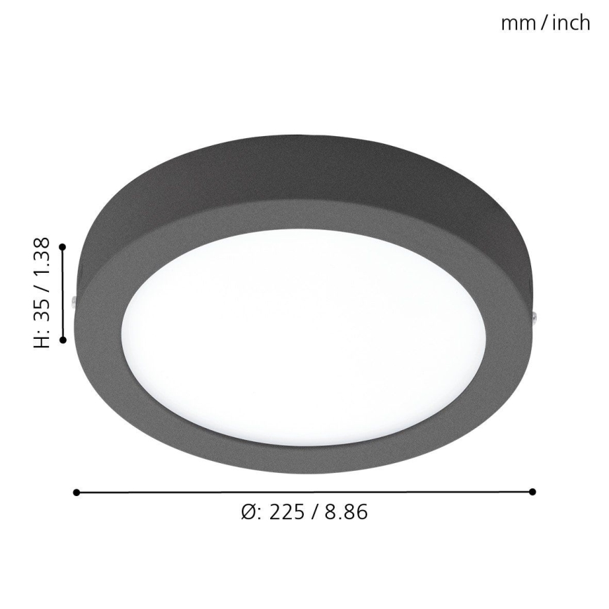 Eglo 96492 - LED kültéri mennyezeti lámpatest ARGOLIS LED/16,5W/230V IP44