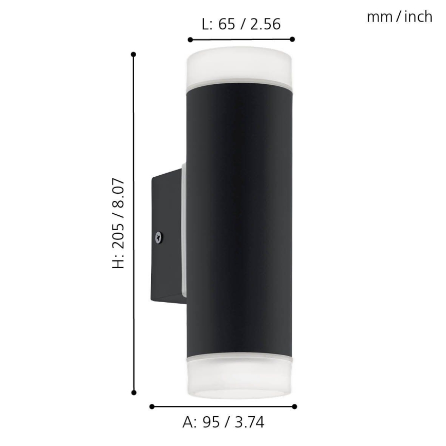 Eglo - LED Kültéri fali lámpa 2xGU10/5W