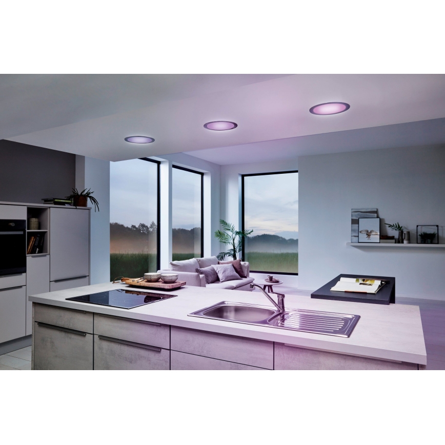 Eglo - LED RGB fényerőszabályozható beépíthető mennyezeti lámpa FUEVA-C LED/15,6W/230V átm. 22,5 cm