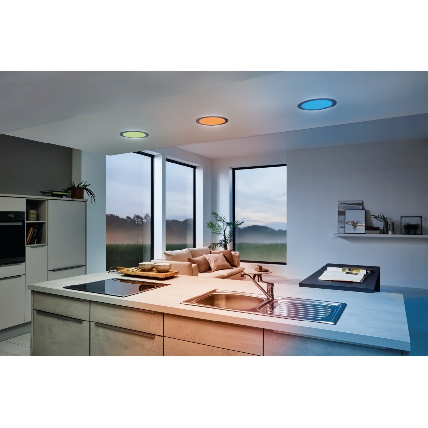 Eglo - LED RGB fényerőszabályozható beépíthető mennyezeti lámpa FUEVA-C LED/15,6W/230V átm. 22,5 cm