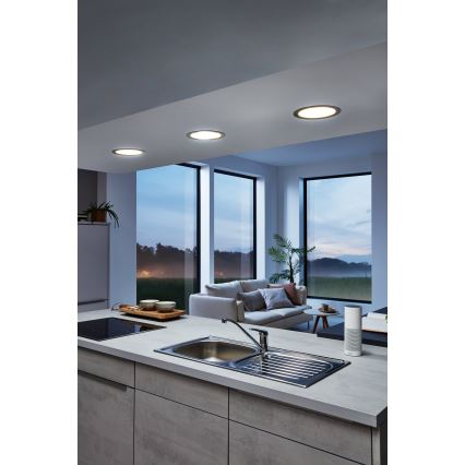 Eglo - LED RGB fényerőszabályozható beépíthető mennyezeti lámpa FUEVA-C LED/15,6W/230V átm. 22,5 cm