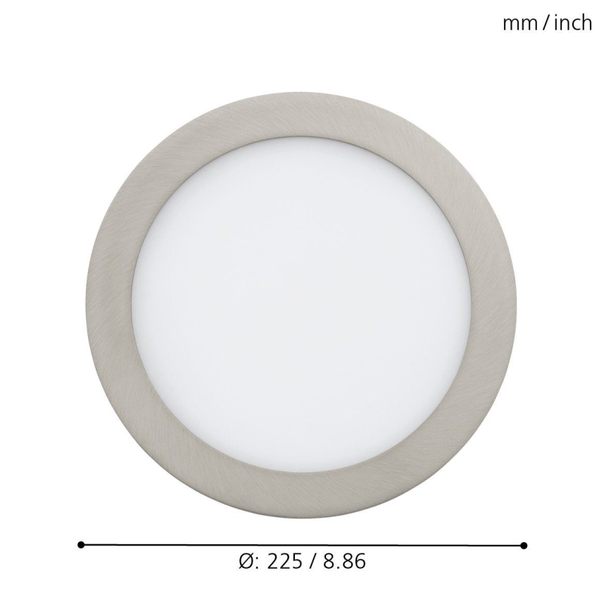 Eglo - LED RGB fényerőszabályozható beépíthető mennyezeti lámpa FUEVA-C LED/15,6W/230V átm. 22,5 cm