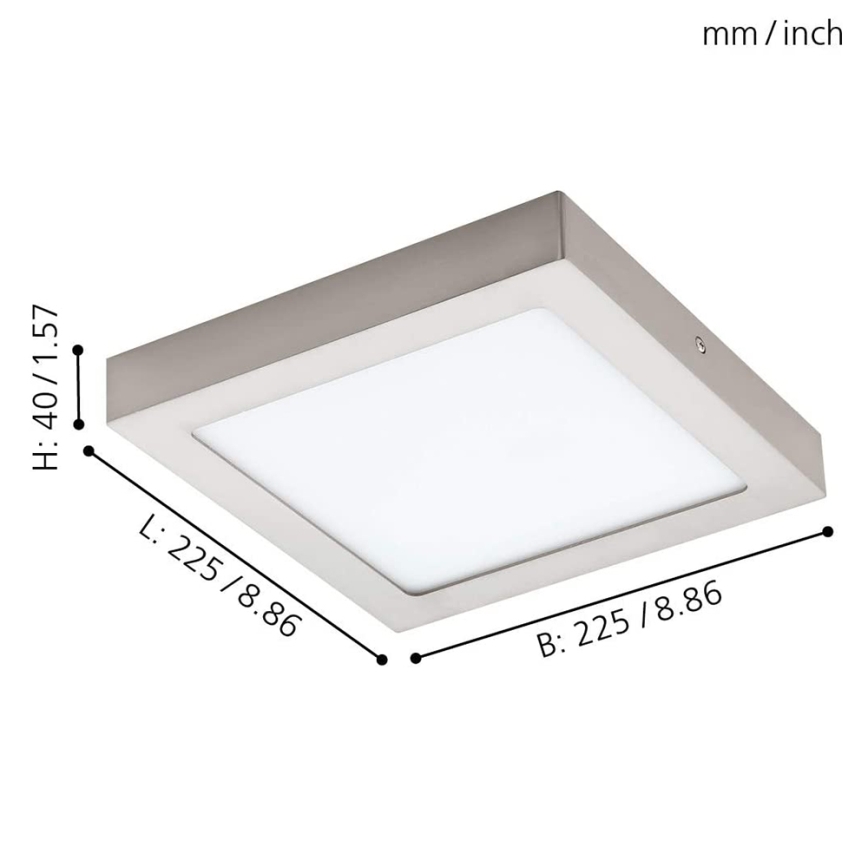 Eglo - LED RGBW dimmelhető mennyezeti lámpatest FUEVA-C LED/15,6W/230V Bluetooth 22,5x22,5 cm