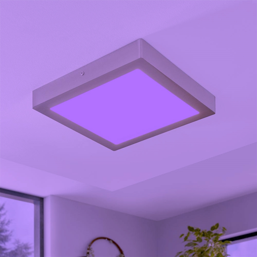Eglo - LED RGBW fényerő-szabályozható mennyezeti lámpa FUEVA-C LED/21W/230V 30x30 cm