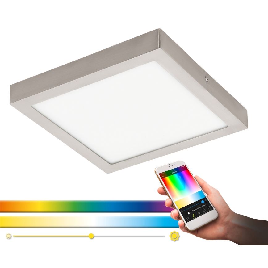 Eglo - LED RGBW fényerő-szabályozható mennyezeti lámpa FUEVA-C LED/21W/230V 30x30 cm