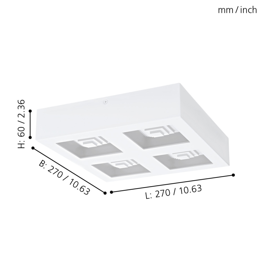 Eglo - LED Mennyezeti lámpa 4xLED/6,3W/230V