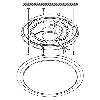 Eglo - LED RGBW Dimmelhető mennyezeti lámpa COMPETA-C LED/17W/230V
