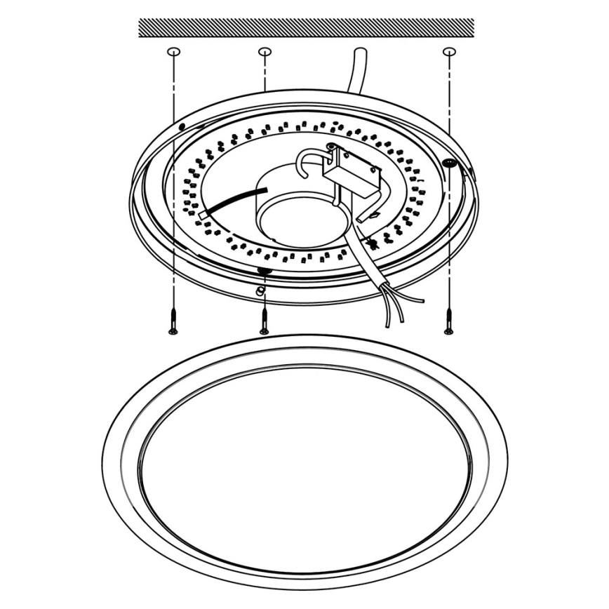 Eglo - LED RGBW Dimmelhető mennyezeti lámpa COMPETA-C LED/17W/230V