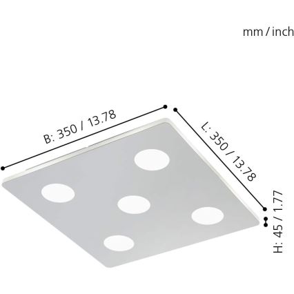Eglo - LED Menyezeti lámpa 5xLED/4,5W/230V