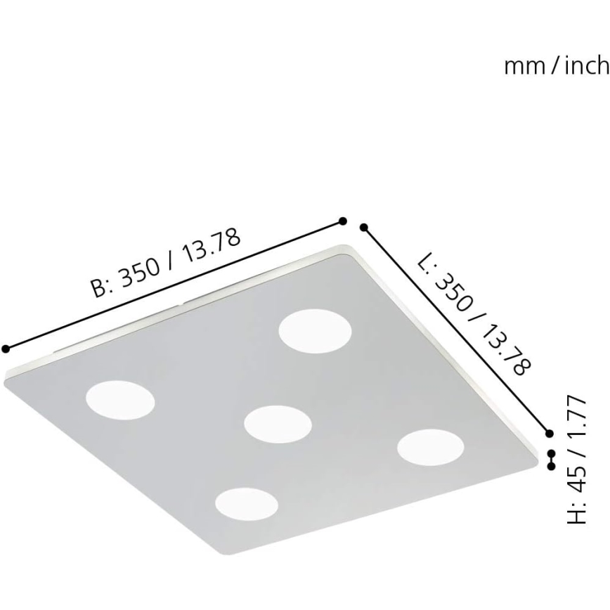 Eglo - LED Menyezeti lámpa 5xLED/4,5W/230V