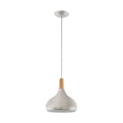 Eglo - Függeszték 1xE27/60W/230V átmérő 28 cm ezüst