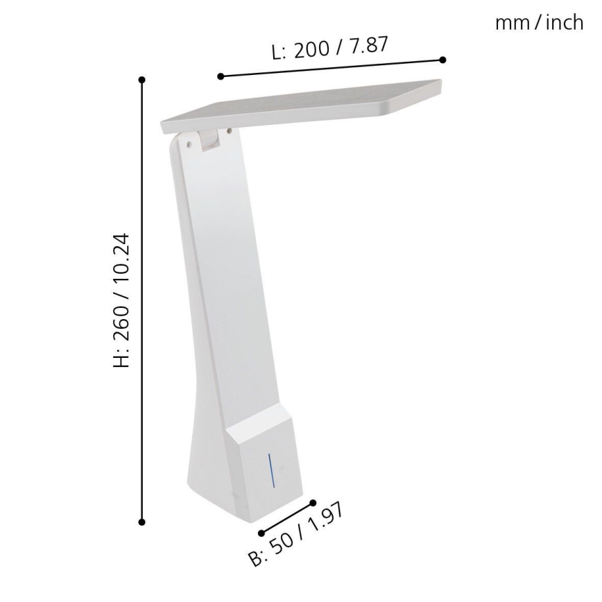 Eglo - LED fényerőszabályozható asztali lámpa LED/1,8W/230V fehér