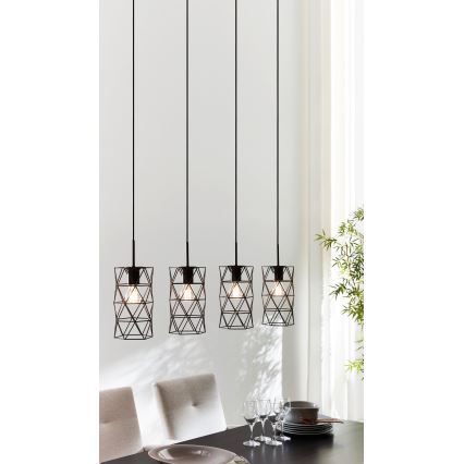 Eglo - Függeszték 4xE27/60W/230V