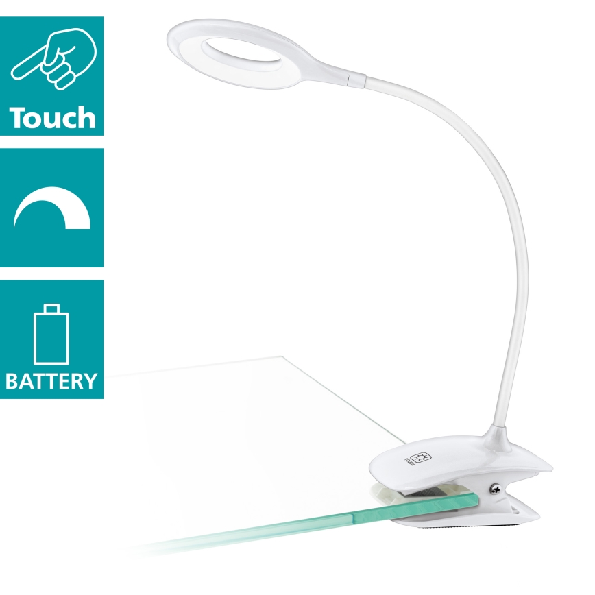 Eglo - Fényerőszabályozható LED csíptetős lámpa LED/3W/5V 500 mAh fehér