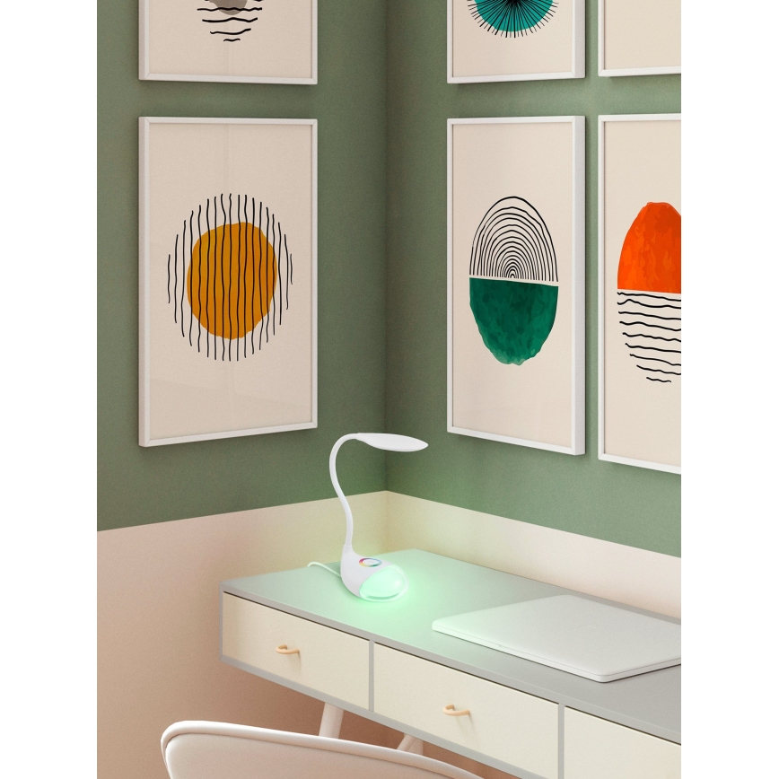 Eglo - LED fényerőszabályozható asztali lámpa LED/2,2W+0,3W/230V RGB