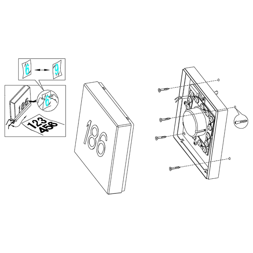 Eglo - LED állítható fényerejű kültéri fali lámpa TORAZZA-C LED/14W/230V IP44