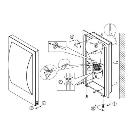 Eglo 97239 - LED dimmelhető kültéri lámpatest VERRES-C 1xE27/9W/230V IP44 matt króm