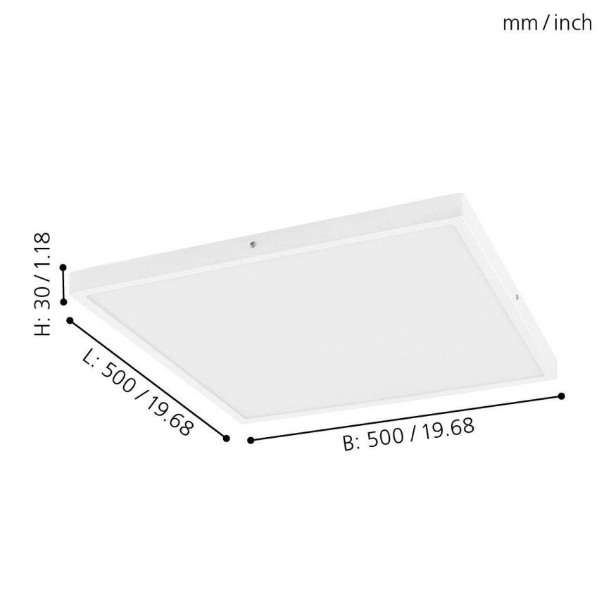 Eglo - Fényerőszabályozható LED mennyezeti lámpa LED/25W/230V 50x50 cm