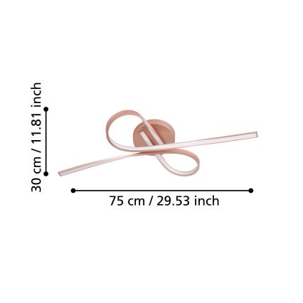 Eglo - LED Csillár 2xLED/11W/230V