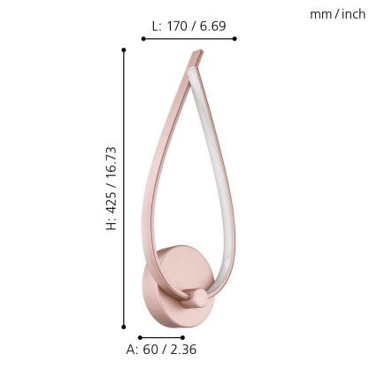 Eglo - LED fali lámpatest LED/11W/230V