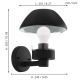 Eglo 97446 - LED Dimmelhető kültéri fali lámpa VERLUCCA-C 1xE27/9W/230V Bluetooth