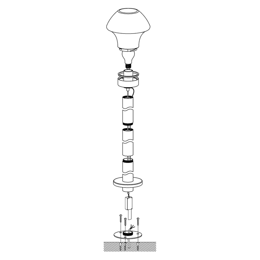 Eglo 97447 - LED állítható fényerejű kültéri lámpa VERLUCCA-C 1xE27/9W/230V IP44 Bluetooth