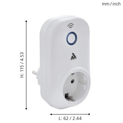 Eglo - Okos konnektor Connect dugó 2300W SCHUKO