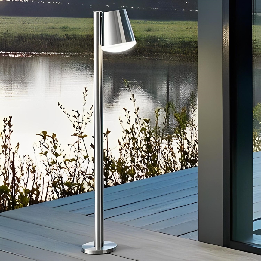 Eglo 97485 - LED fényerőszabályozható kültéri lámpa CALDIERO-C 1xE27/9W/230V matt króm IP44