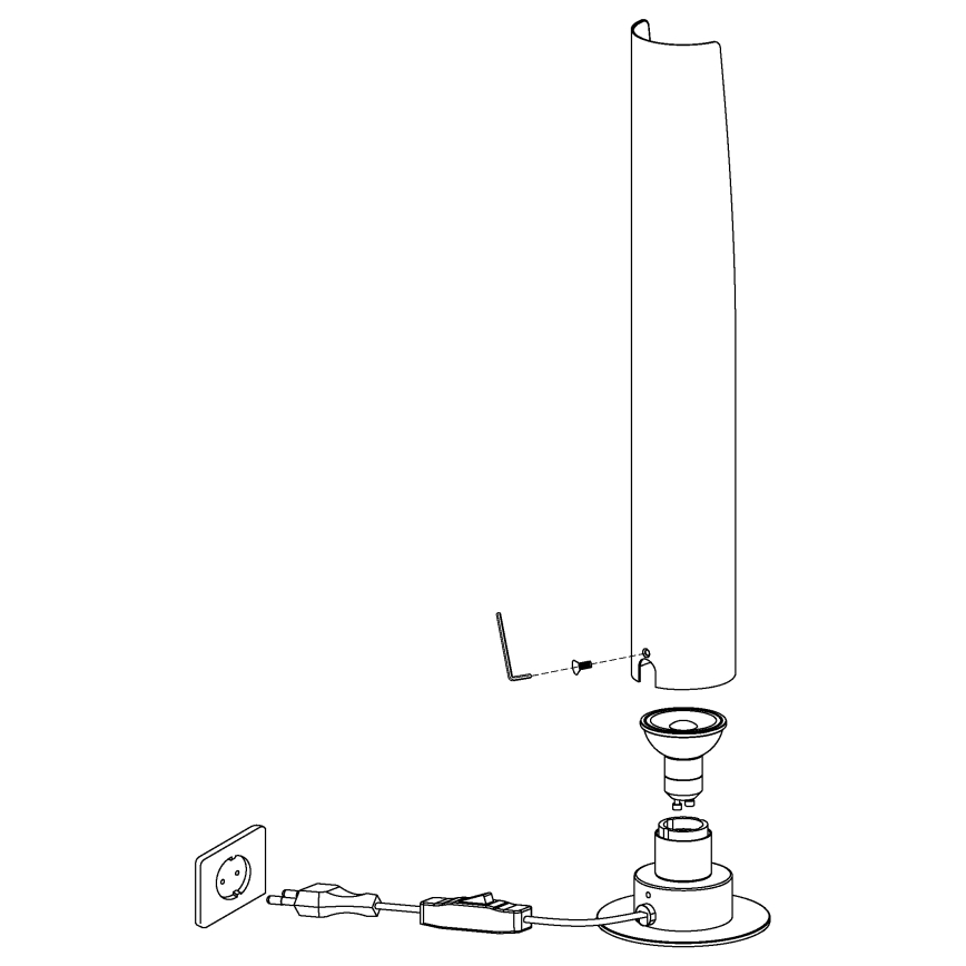 Eglo - LED Asztali lámpa 1xGU10/4,5W/230V