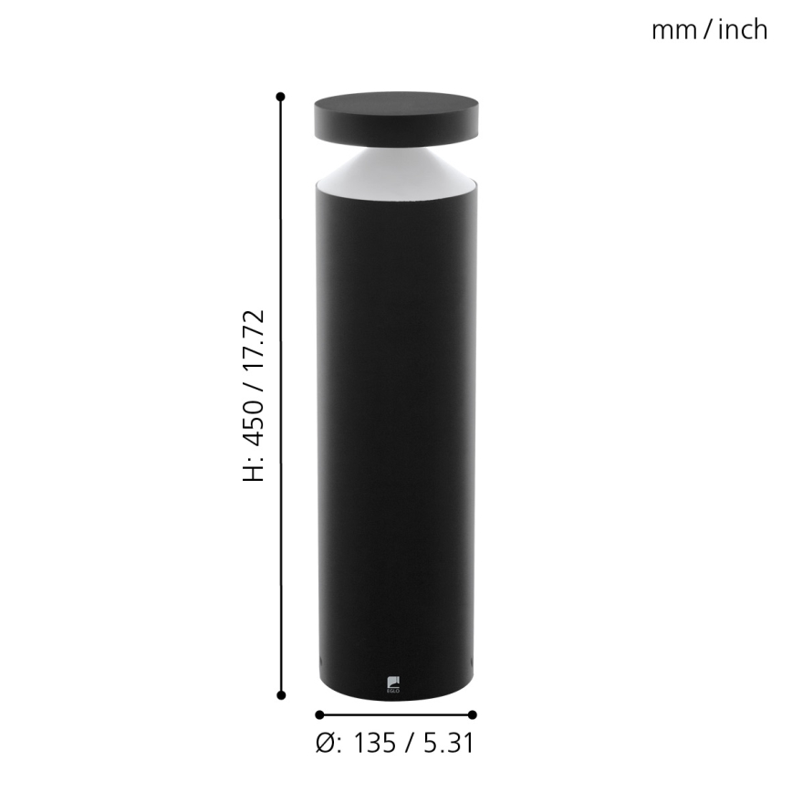Eglo - LED kültéri lámpa LED/11W/230V, fekete, 450 mm, IP65