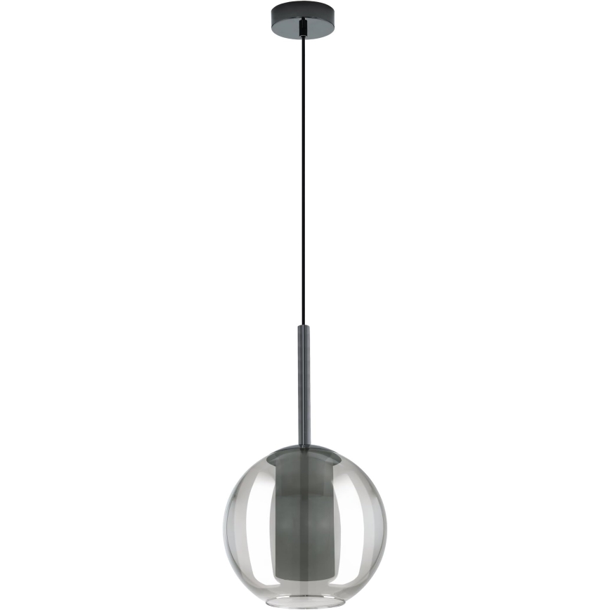 Eglo 97633 - Kábeles függeszték TINDARI 1xE27/60W/230V füstszínű fekete