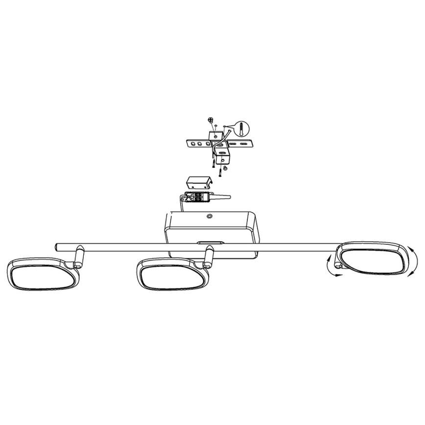 Eglo - LED RGB beépíthető lámpa PALOMBARE-C 3xLED/5W/230V