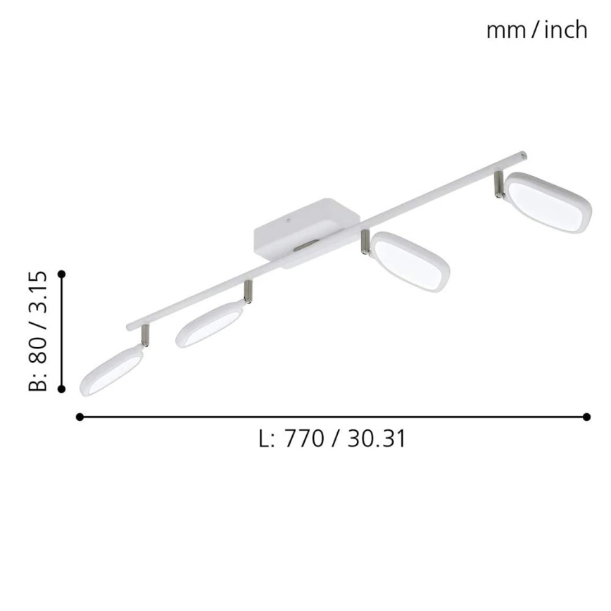 Eglo 97694 - LED RGB spotlámpa PALOMBARE-C 4xLED/5W/230V
