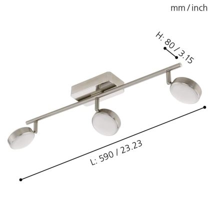 Eglo - LED RGB spotlámpa CORROPOLI-C 3xLED/5W/230V
