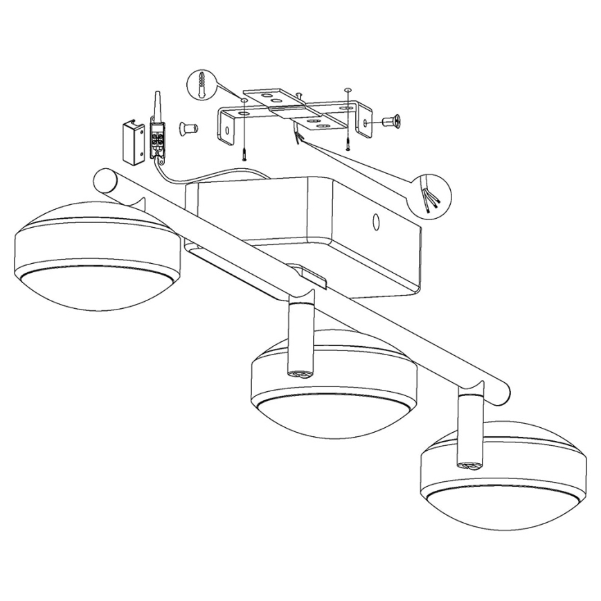 Eglo - LED RGB spotlámpa CORROPOLI-C 3xLED/5W/230V