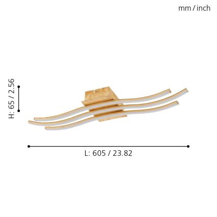 Eglo 97743 - LED felületre szerelhető mennyezeti csillár MIRAFLORES 3xLED/8,6W/230V