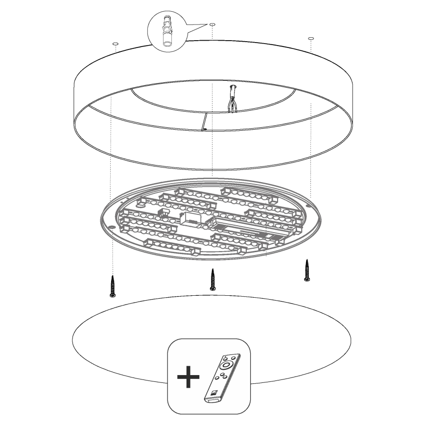 Eglo - LED dimmelhető mennyezeti lámpa LED/40W/230V + távirányító
