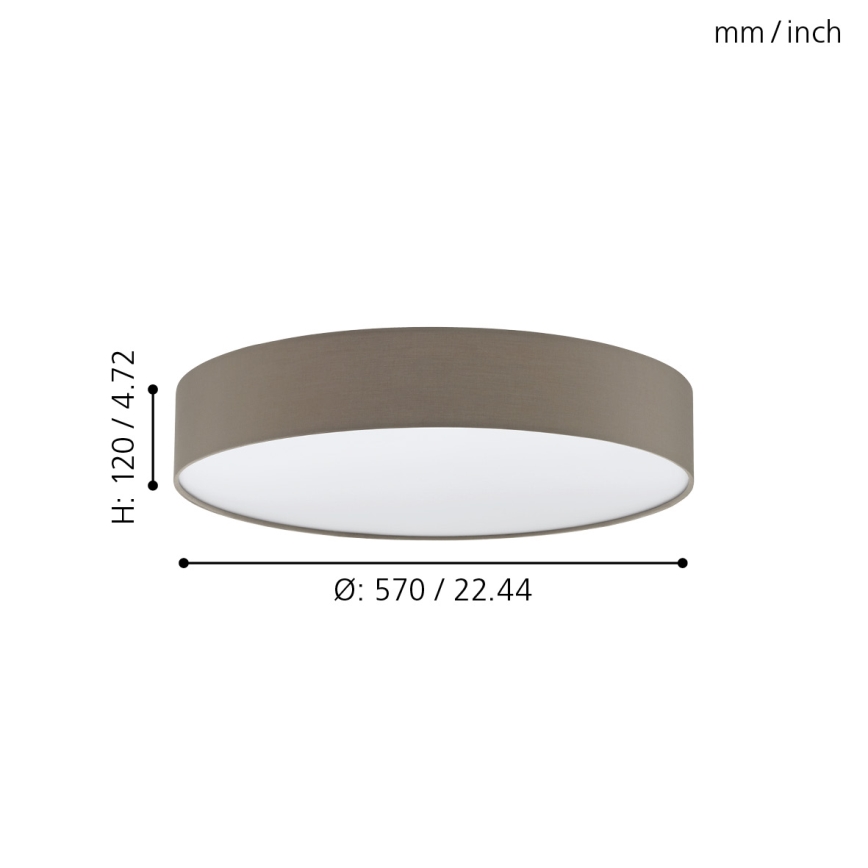 Eglo - LED Fényerőszabályzós mennyezeti lámpa LED/40W/230V + távirányító