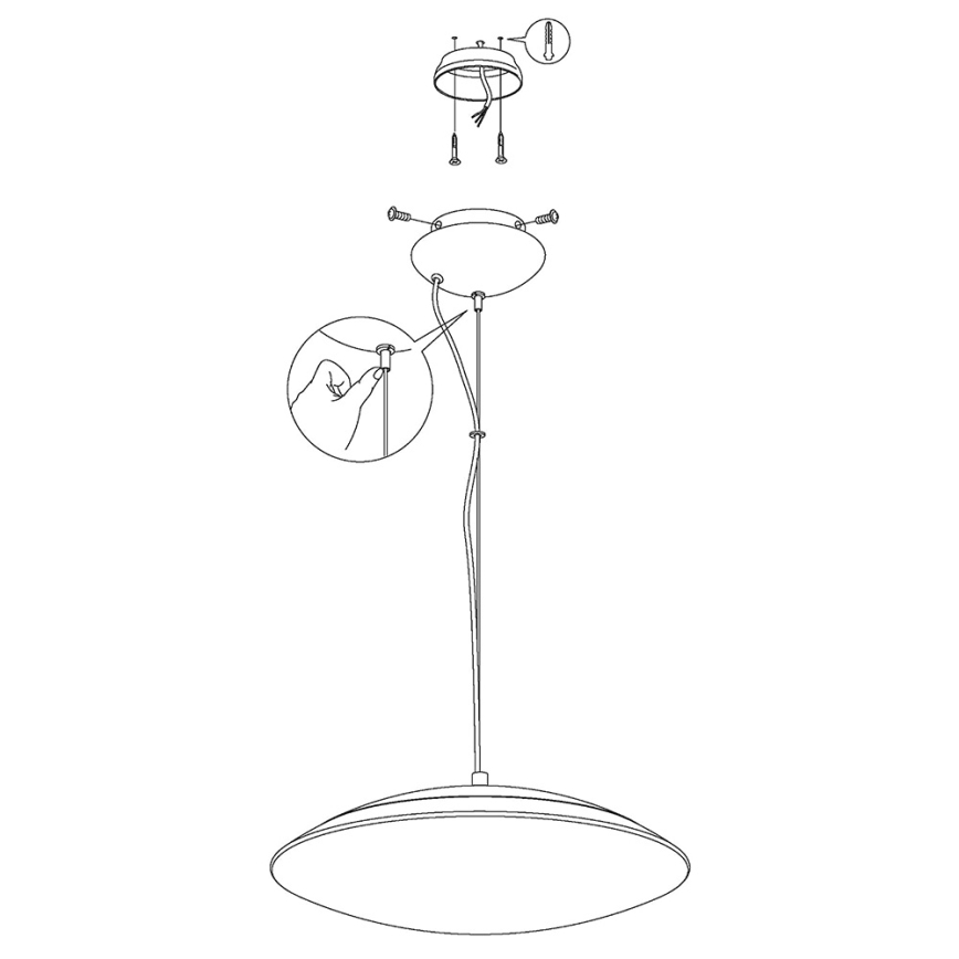 Eglo 97812 - LED RGB dimmelhető, kábeles csillár FRATTINA-C LED/27W/230V