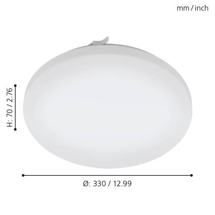 Eglo - LED fürdőszobai mennyezeti lámpatest LED/14,6W/230V IP44