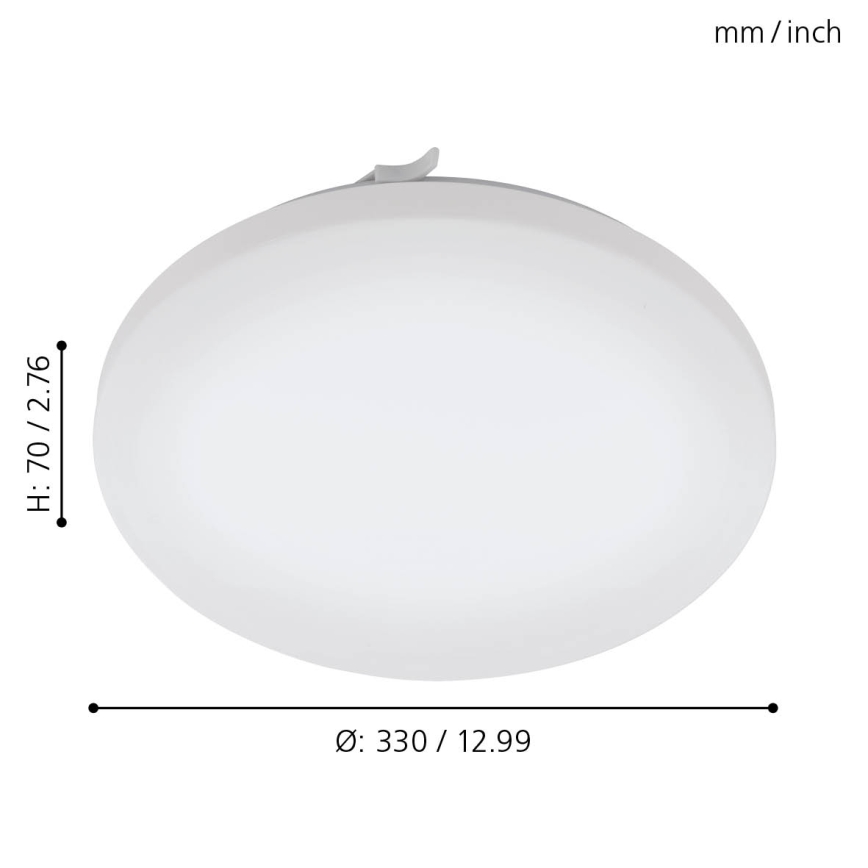 Eglo - LED fürdőszobai mennyezeti lámpatest LED/14,6W/230V IP44