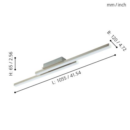 Eglo - LED RGBW dimmelhető felületre szerelhető mennyezeti lámpa FRAIOLI-Z LED/34W/230V 2700-6500K + távirányító