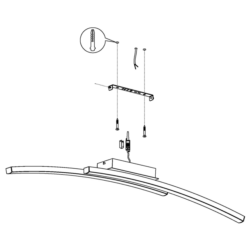 Eglo 97909 - LED RGB fényerőszabályozható felületre szerelhető csillár FRAIOLI-C LED/34W/230V